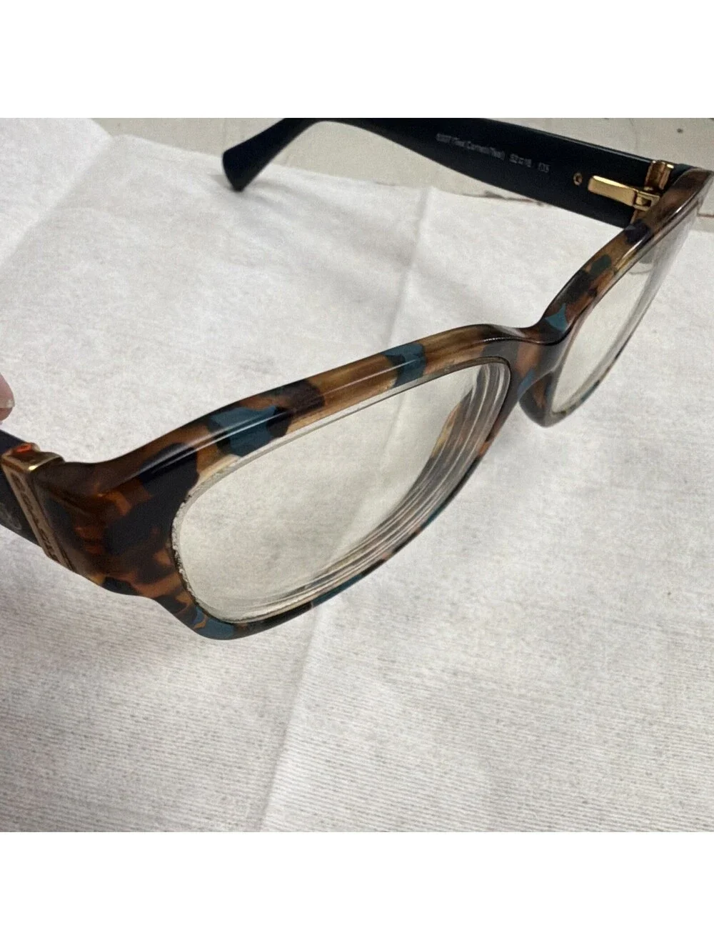 Coach HC6078 5337 Eyeglasses Teal Confetti Tortoise 52-16-135 Frames